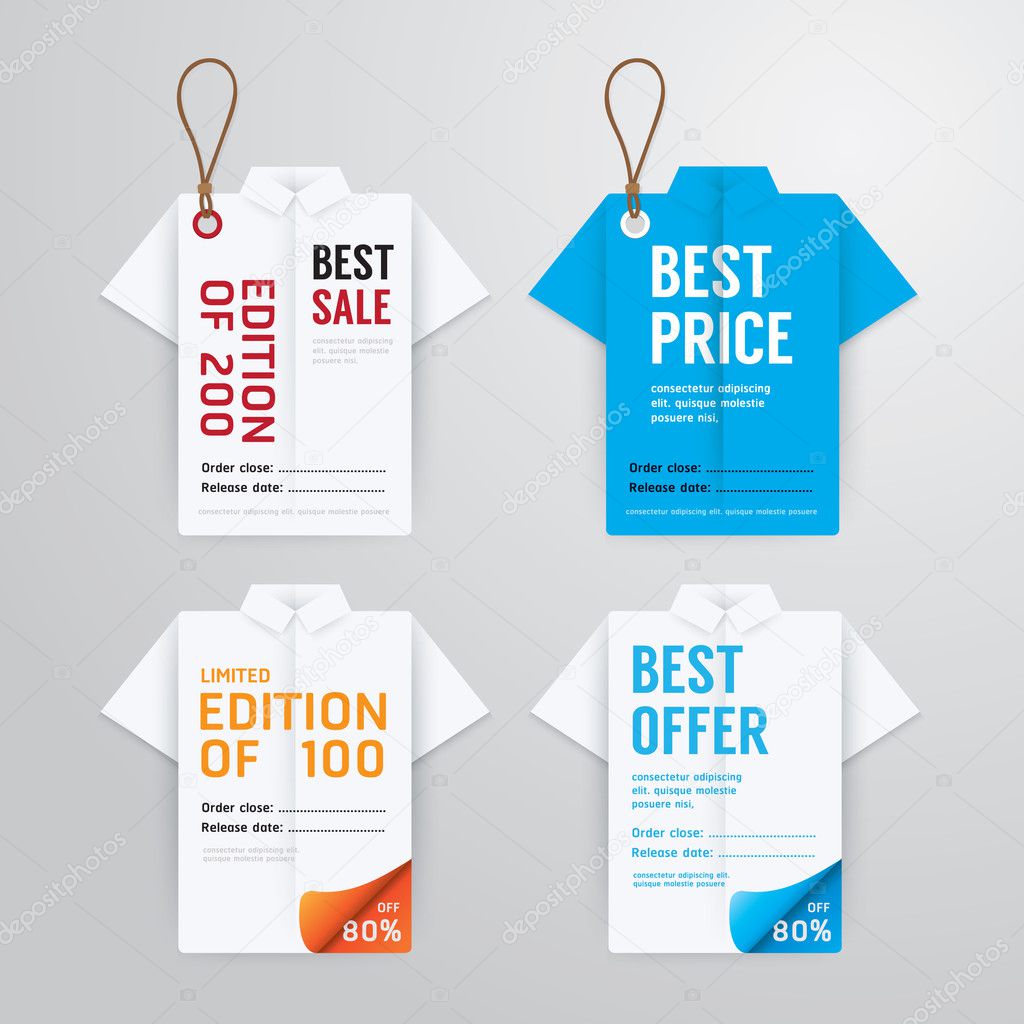 Sale banners, price tag