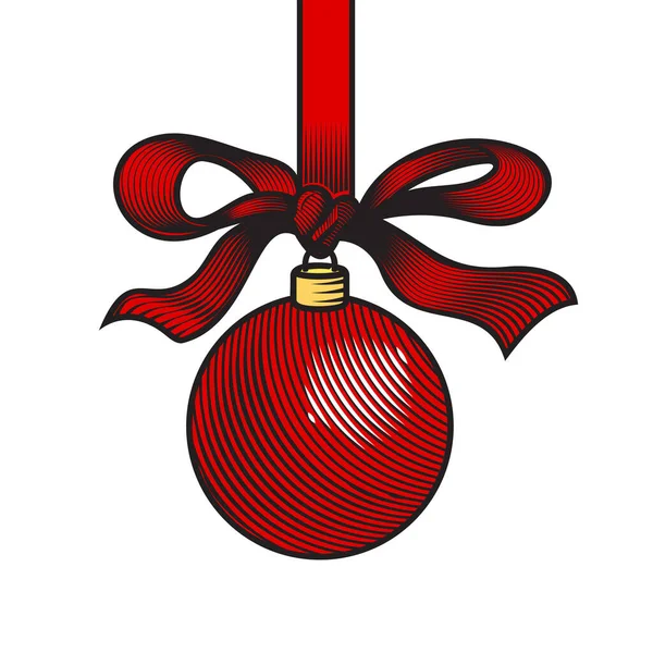 Рождественский Шар Линии Художественных Логотипов Икон Векторная Иллюстрация — стоковый вектор