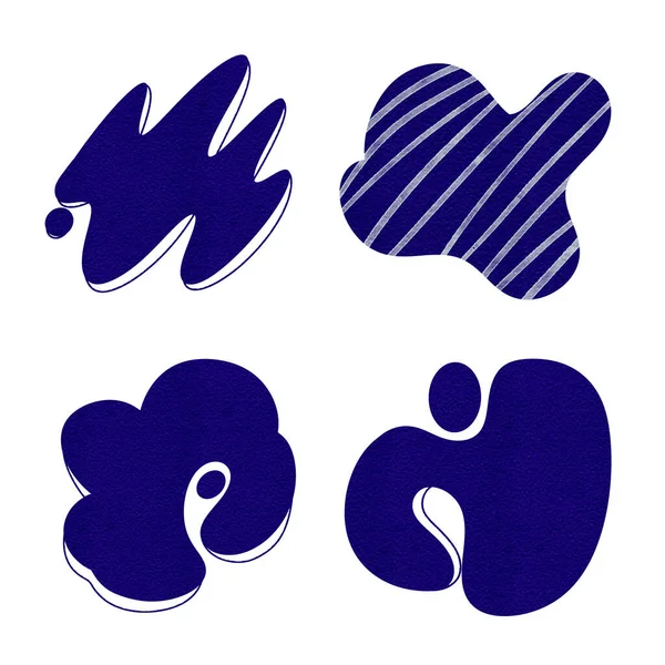 Paquet Aquarelle Colorée Peinte Main Formes Rondes Taches Cercles Blobs — Image vectorielle