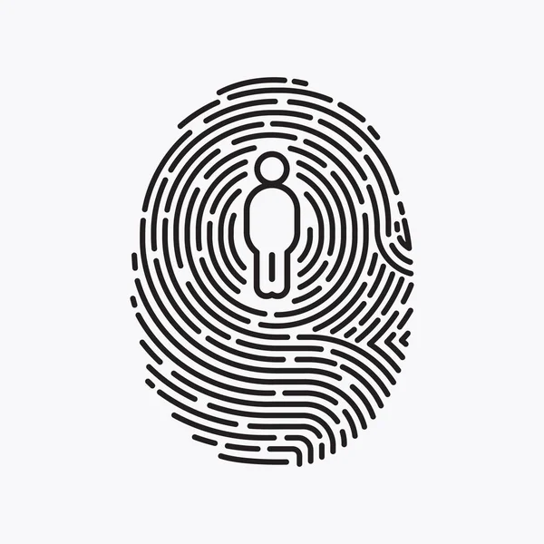 Concept Human Fingerprint Dna Vector Illustration — Wektor stockowy