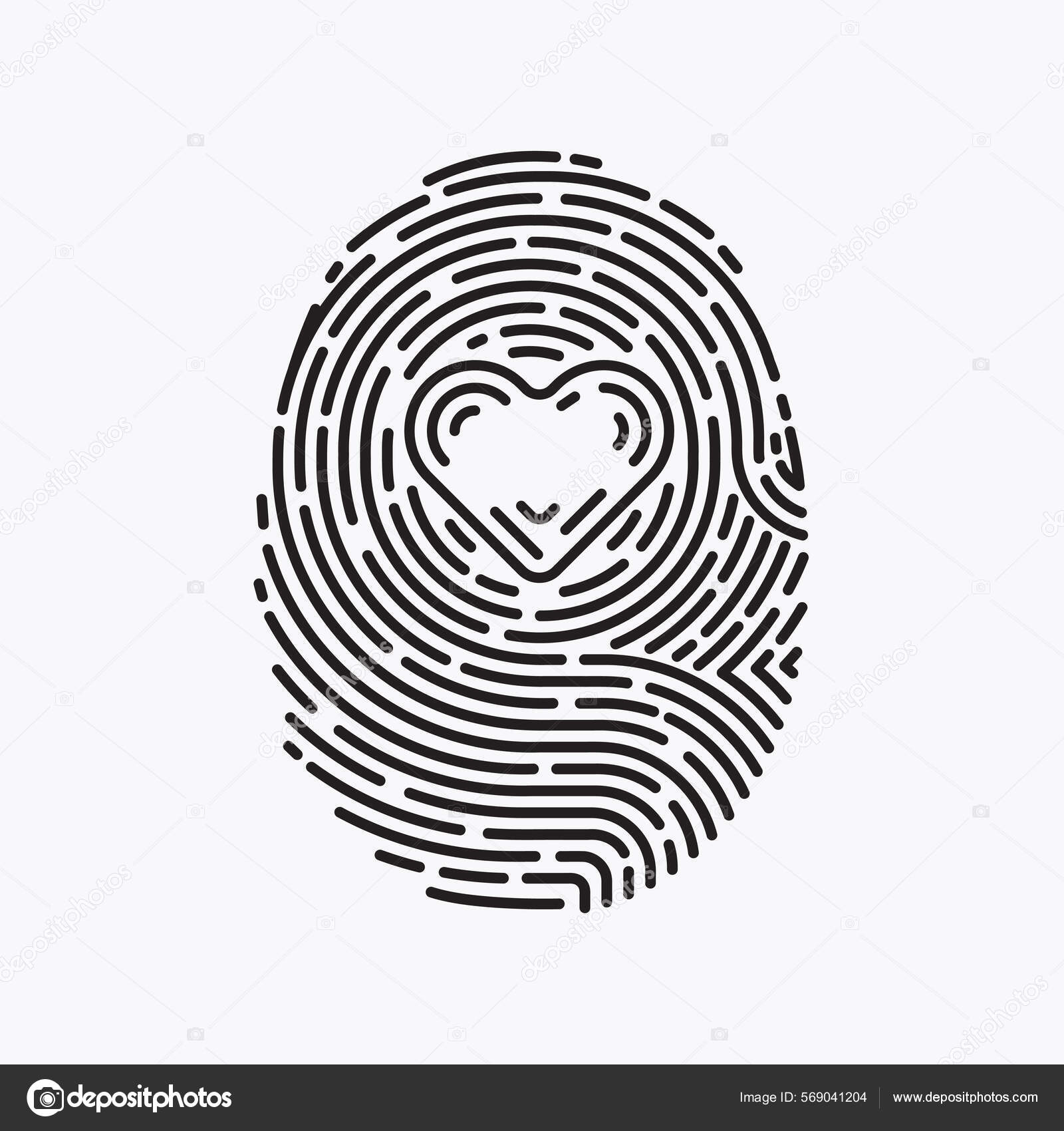 Conceito Astrologia Coração Amor Impressão Digital Dna Vetor Ilustração  Vetor de ©pongsuwan 569041204, image size:1600x1700