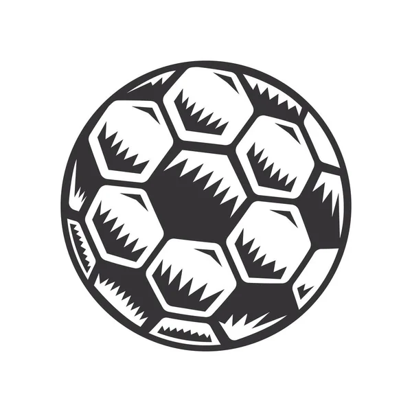 Soccer Ball Silhouette Football Wood Cut Line Art Logos Icons — Stock Vector