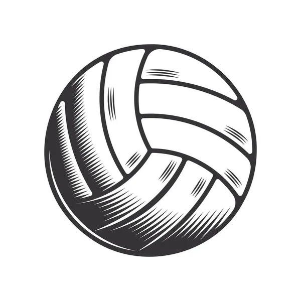 Silhueta Voleibol Vôlei Bola Madeira Corte Linha Arte Logotipos Ícones — Vetor de Stock