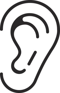 Ear Icon. design vector illustration.