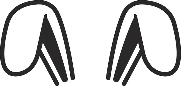 Rabbit Ear Icon Vector Illustration — Stockový vektor