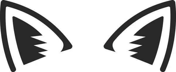 Cat Ear Icon Vector Illustration — Stockový vektor