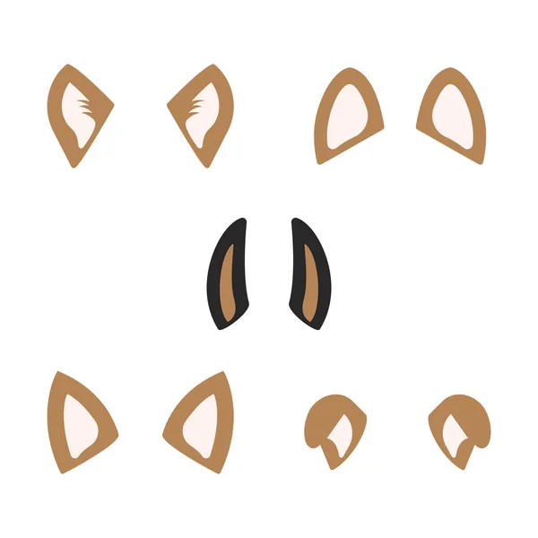 Dog Ears Mask Vector Illustration — Stockvector