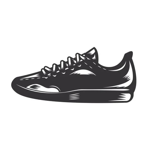 Sapatos Corrida Silhueta Jocking Sport Shoes Club Logotipos Arte Linha —  Vetores de Stock