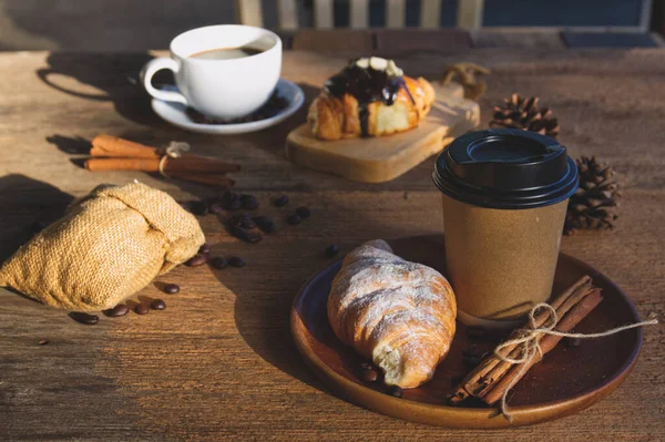 Taza Café Caliente Fondo Mañana — Foto de Stock