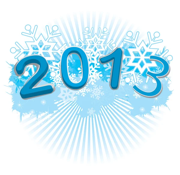 2013 gelukkig nieuwe year.illustration om af te drukken — Stockvector