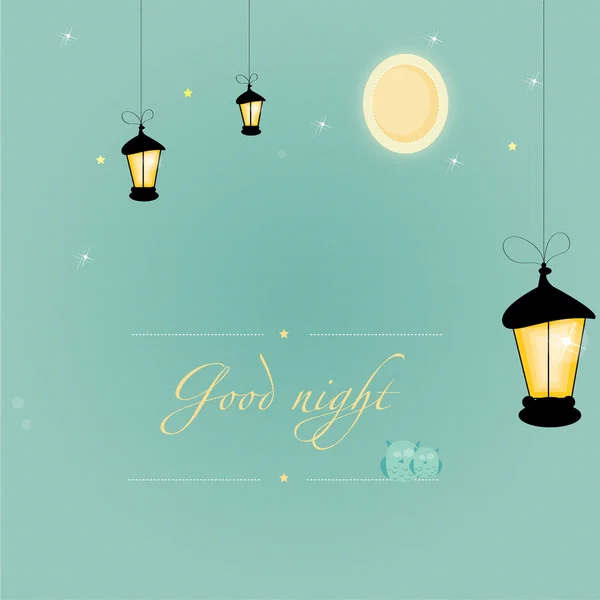 Buenas noches. — Vector de stock