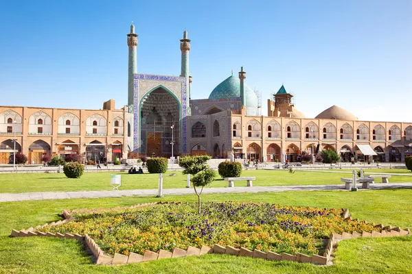 Jame Abbasi mecset a Naqsh-i Dzsahán tér, Esfahan, Irán — Stock Fotó