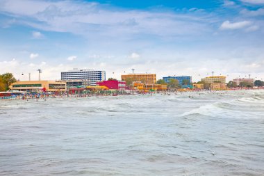 güzel bir plaj, mamaia, Romanya.