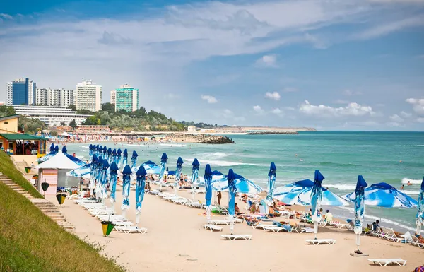 Neptun pięknej plaży latem, Rumunia. — Zdjęcie stockowe