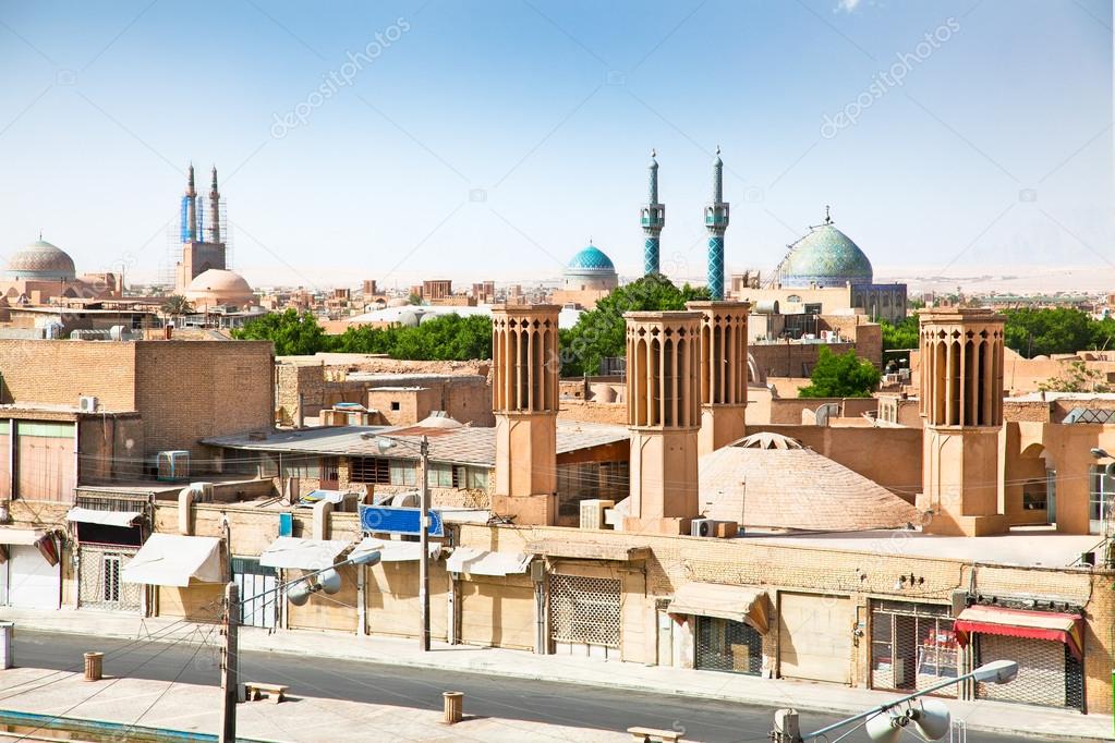 View of ancient city of Yazd, Iran