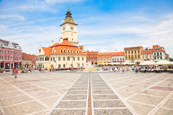 The Council Square in Brasov, Romania.