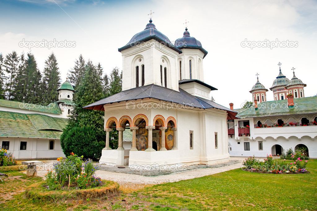 The old Church at the Sinaia Monastery in Sinaia. Romania.
