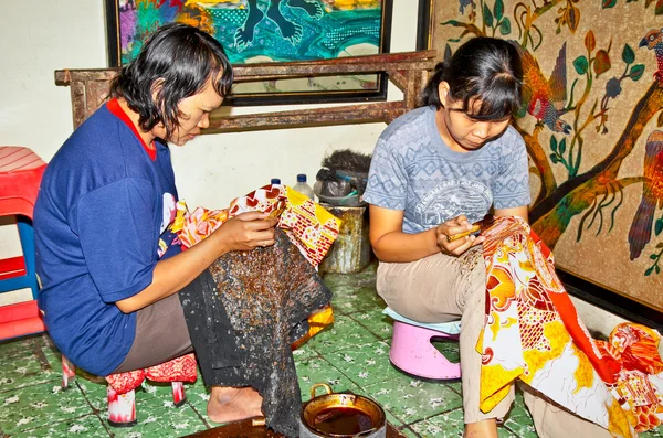 Batik Jawajski wymowa jest ściereczką, który jest tradycyjnie m — Zdjęcie stockowe