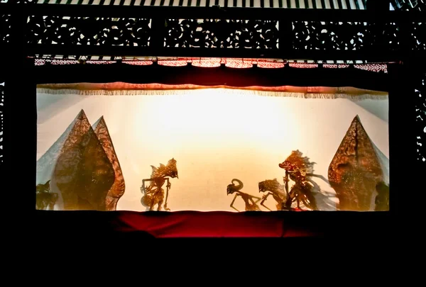 Wayang Kulit in Museu de Sonobudoyo, Yogyakarta, Indonésia . — Fotografia de Stock