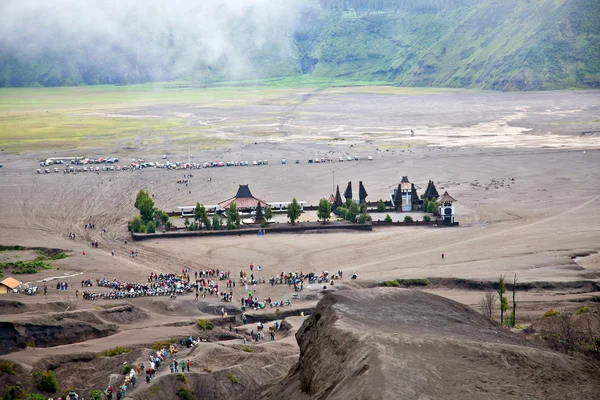 Hindu templom közelében Mt. bróm, Kelet-Jáva, Indonézia — Stock Fotó