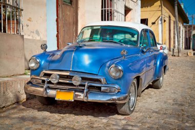 Trinidad, Küba klasik chevrolet.