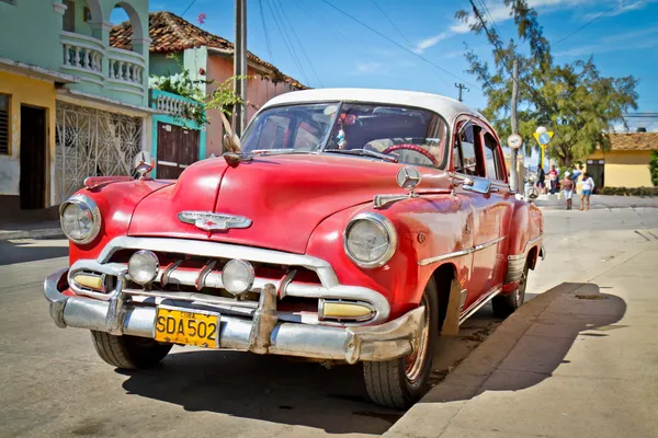 Trinidad, Küba klasik chevrolet — Stok fotoğraf