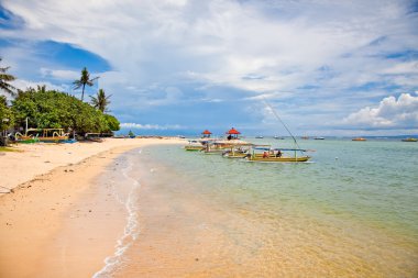 tropikal plaj undang Bali, Endonezya.