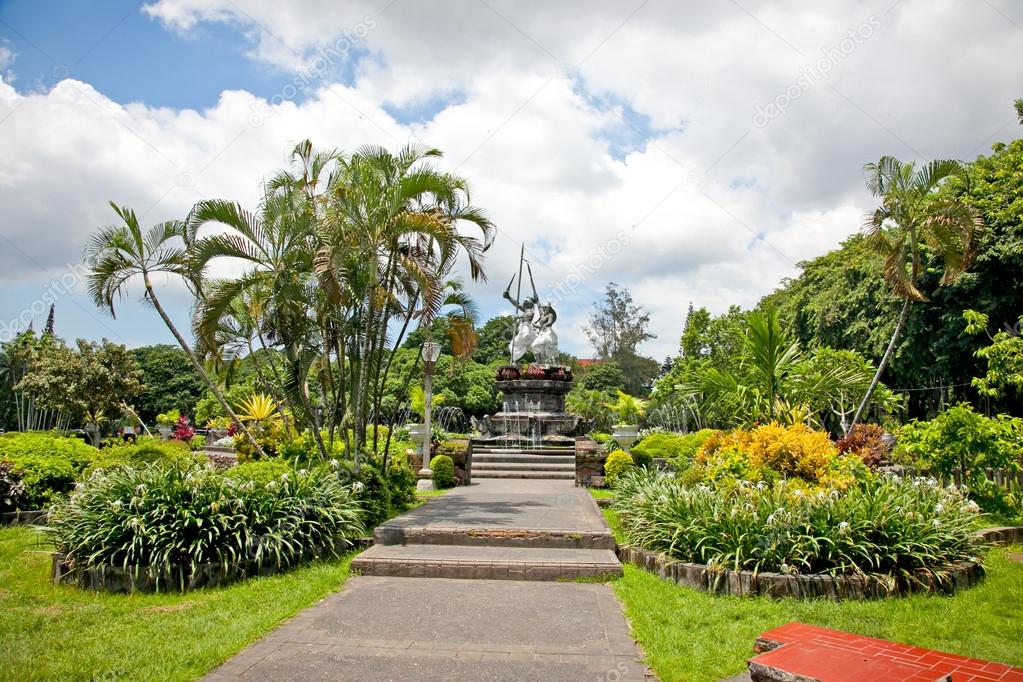 Beautiful garden in center of Denpasar , Indonesia