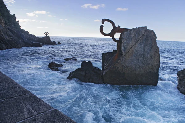 Peine del viento. Donostia San Sebastián — Foto de Stock