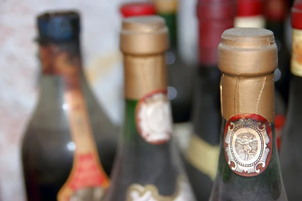 Old wine bottles — Stock Photo, Image