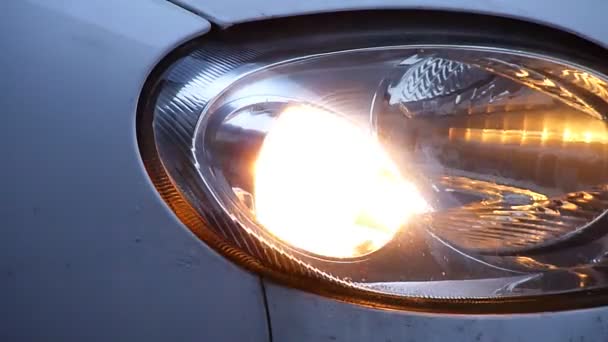Car indicator head light — Stock Video