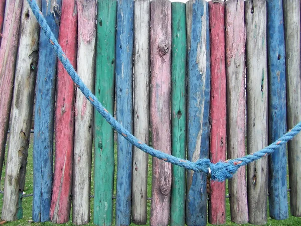 Detail of a colorful dilapidated playground — Stock Photo, Image