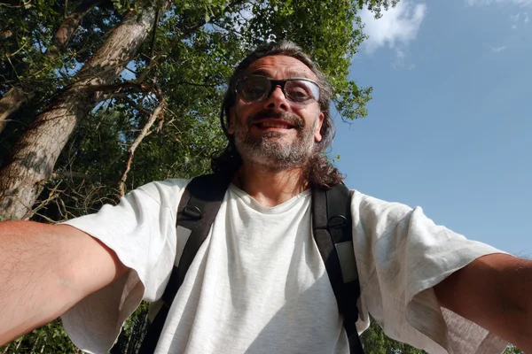 Ciclista feliz — Fotografia de Stock