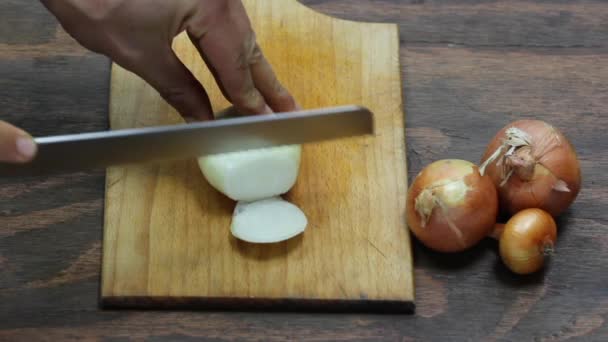 Pokrojoną cebulę — Wideo stockowe