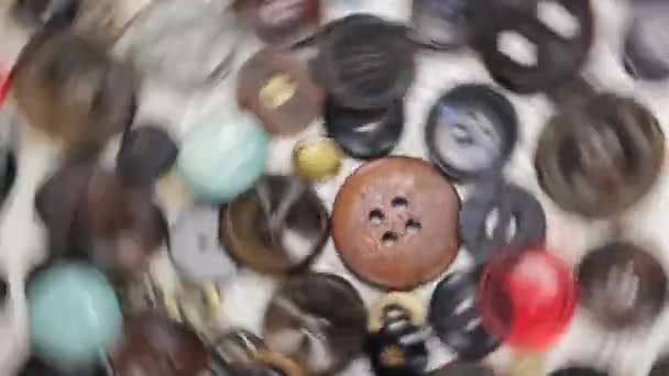 Vintage buttons — Stock Video