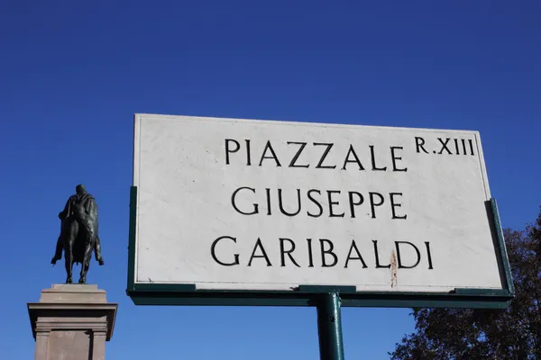 Garibaldiho náměstí na pahorku janiculum — Stock fotografie