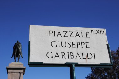 Garibaldi Meydanı janiculum tepe üzerinde