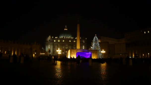San Pietro à noite — Vídeo de Stock