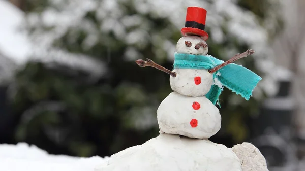 Muñeco de nieve miniatura — Foto de Stock