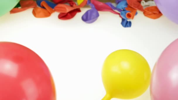 Насос и воздушные шары — стоковое видео