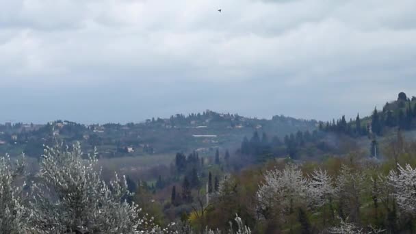 Florence land kant op lentetijd — Stockvideo