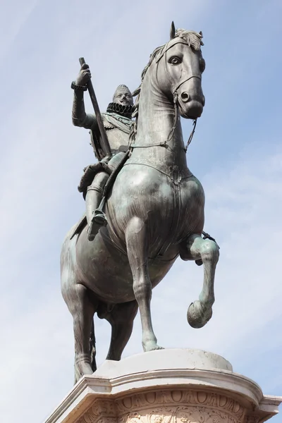 Statua in bronzo del re Filippo III — Foto Stock