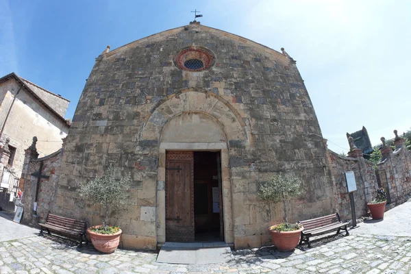 Kościół santa maria, w prowincji siena Toskania — Zdjęcie stockowe