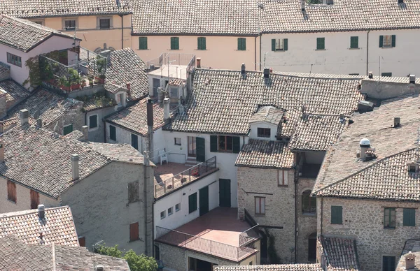 Romagna Häuser Luftaufnahme — Stockfoto
