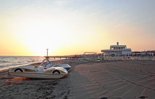 Spiaggia di Ostia al tramonto — Foto Stock