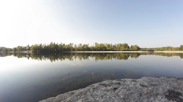 Fluss Ticino aus der Fischauge — Stockfoto