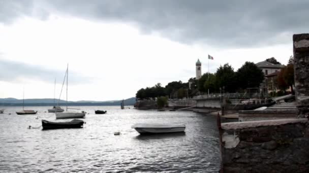 Barcos no porto — Vídeo de Stock