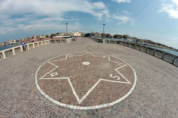 Compass rose in Ostia, Italy — Stock Photo, Image