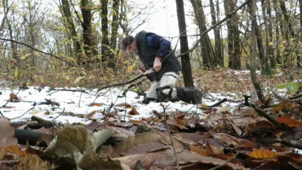 Archer opleiding met de boeg — Stockvideo