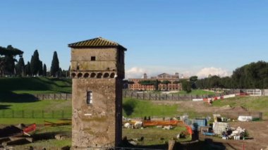 Circus maximus. kalıntıları palatine tepesi, Roma, İtalya.